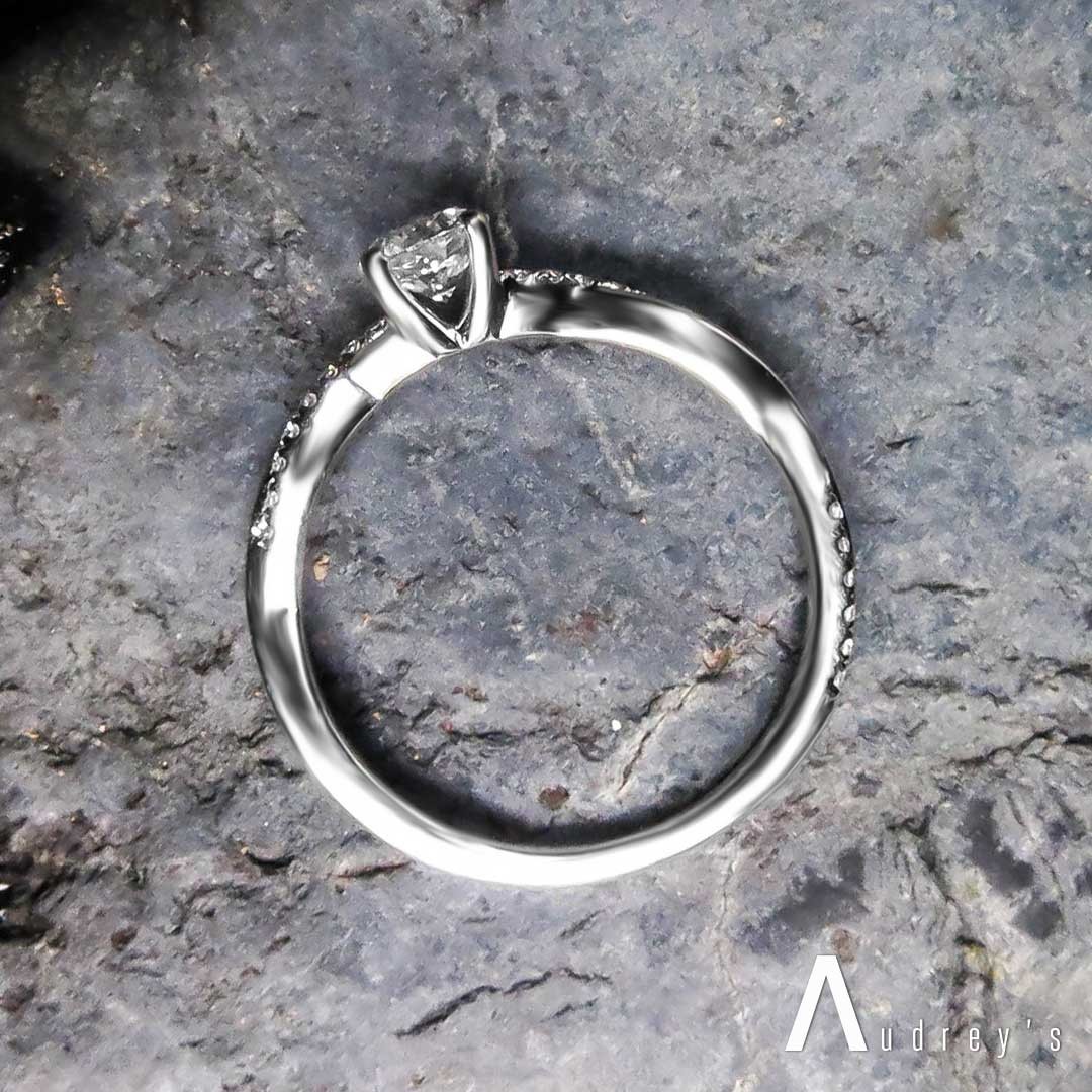 Ring on Stone Engagement Ring