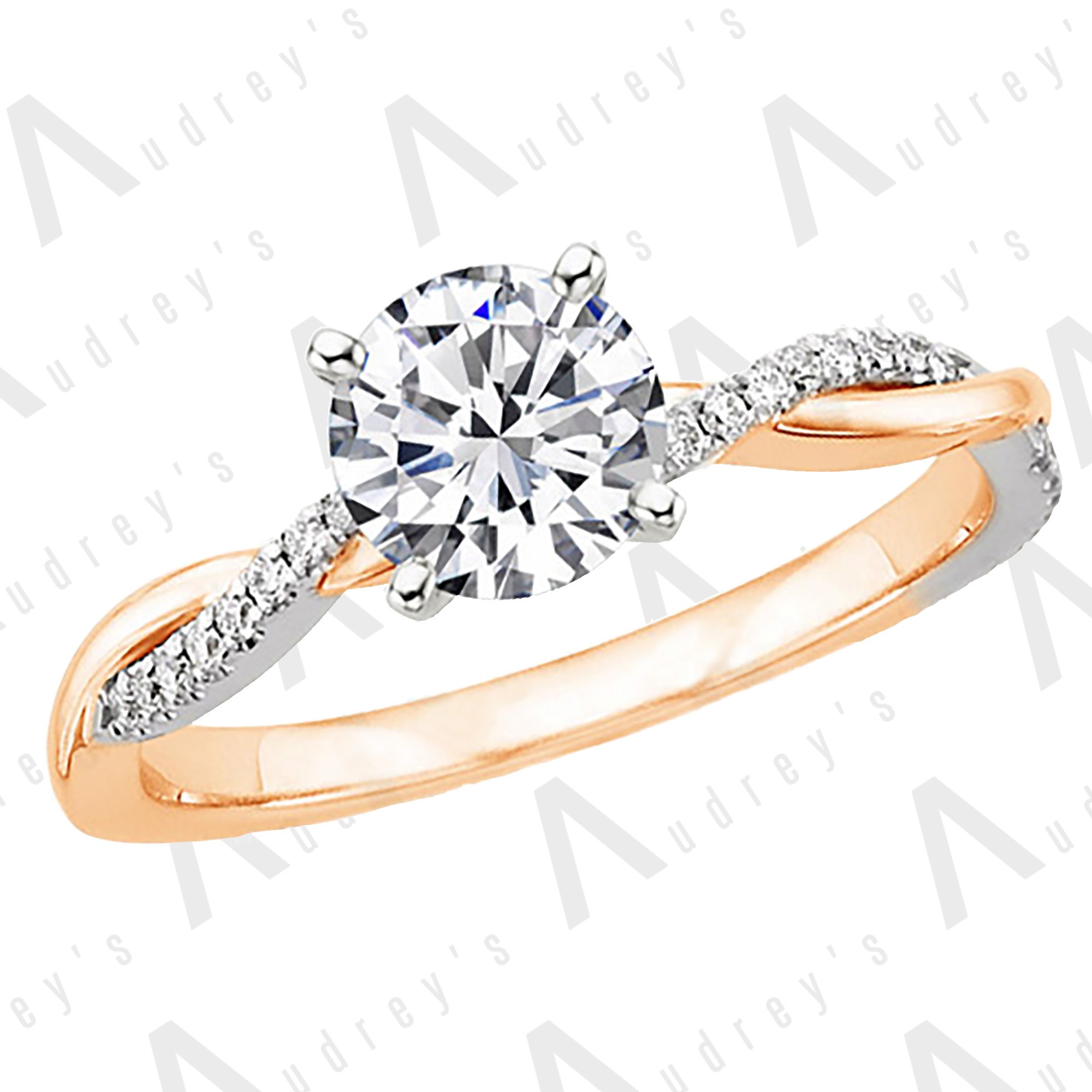 Rose Gold Diamond Engagement Ring