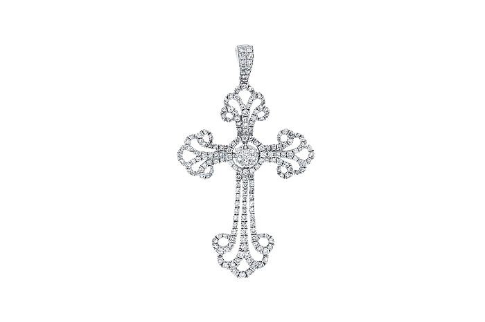 Gold Diamond Cross Pendant