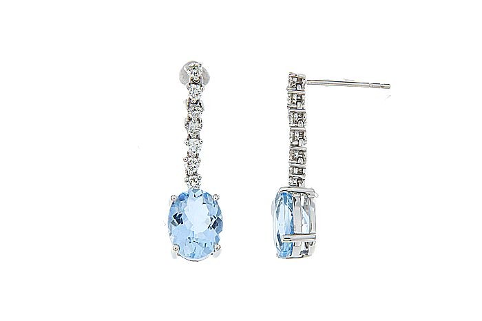  Aquamarine Diamond Fancy Earring