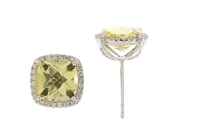 Gemstone Diamond Minimal Earring Stud