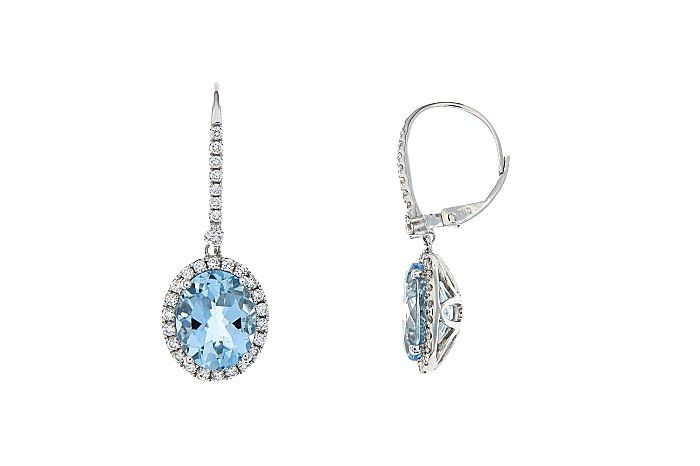 Aquamarine Diamond Fancy Earring