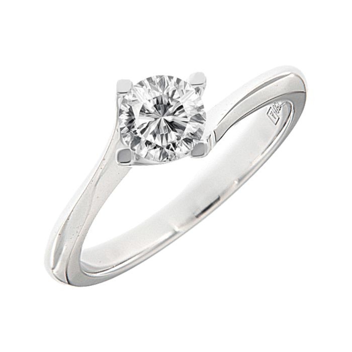 White Gold Solitaire Diamond Engagement Ring
