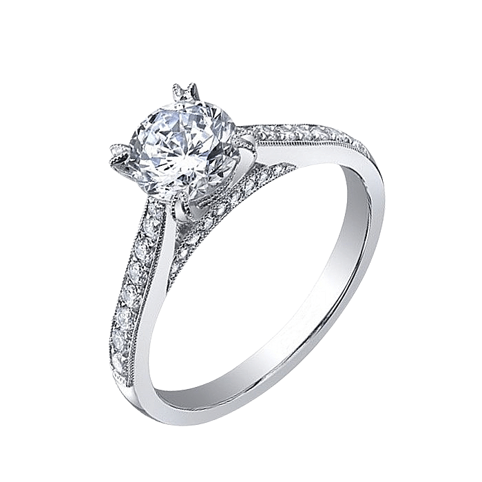 White Gold Solitaire Diamond Engagement Ring