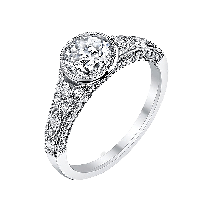 White Gold Solitaire Diamond Engagement Ring