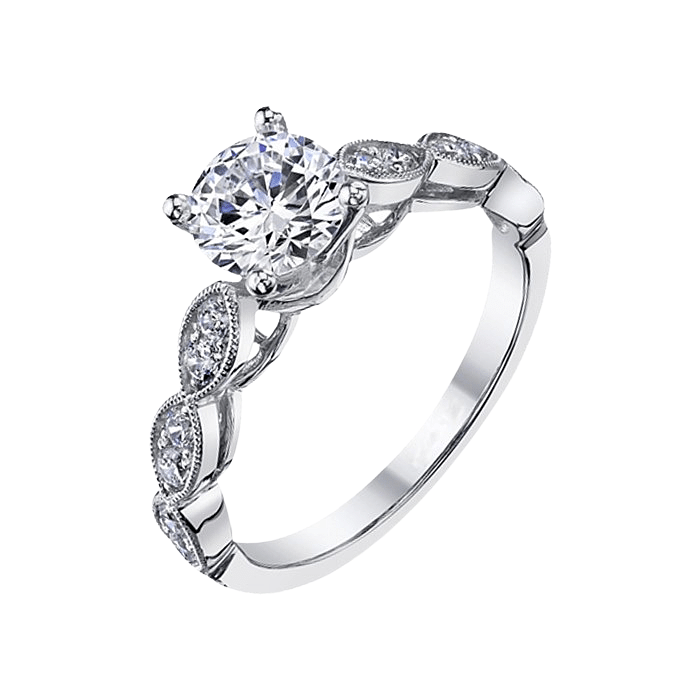 White Gold Diamond Engagement Ring