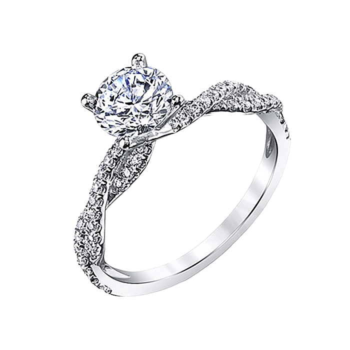 Solitaire White Gold Diamond Engagement Ring