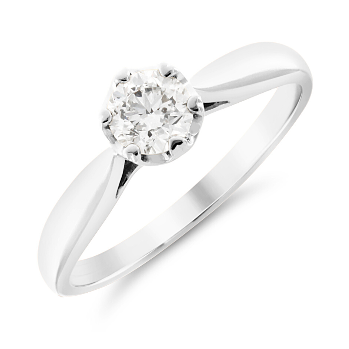 Yellow Gold Solitaire Diamond Engagement Ring