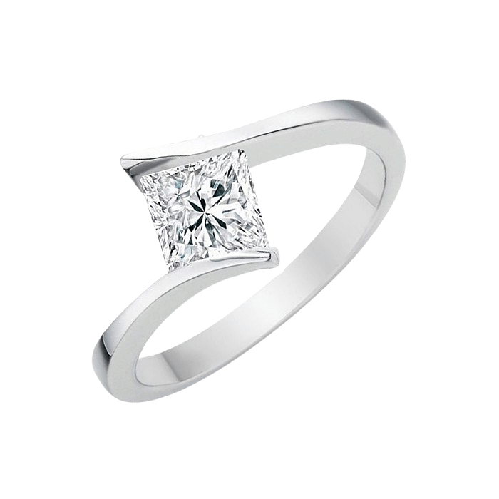 White Gold 18KSolitaire Diamond Engagement Ring